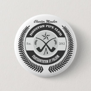 Houston Pipe Club 6 Cm Round Badge