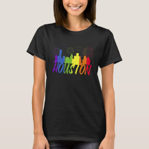 Houston Pride Skyline Pride Parade Houston T-Shirt
