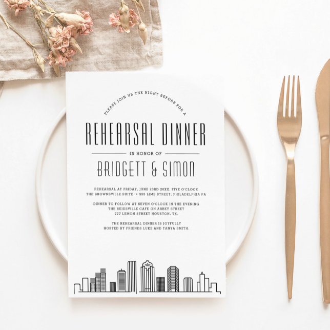 Houston Rehearsal Dinner | Skyline Invite (Creator Uploaded)
