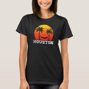Houston Retro Sunset Summer Vintage Vacation Houst T-Shirt