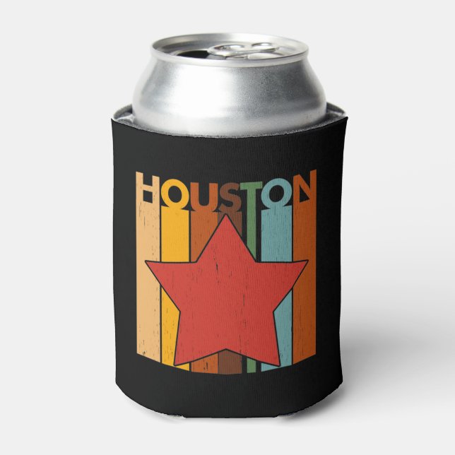HOUSTON Retro Vintage Can Cooler (Can Front)