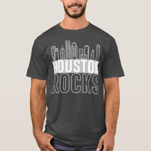 Houston Rocks Texas City Skyline T-Shirt