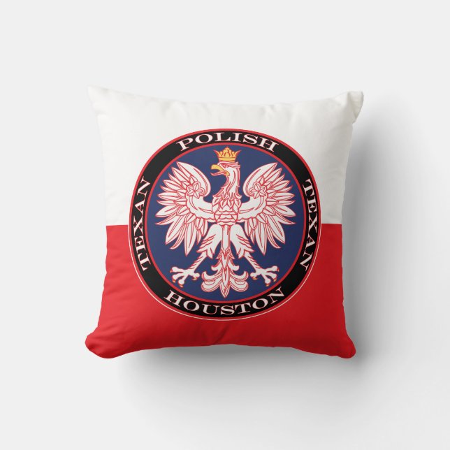 Houston Round Polish Texan Cushion (Front)