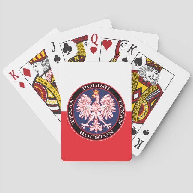 Houston Round Polish Texan Playing Cards (Back)