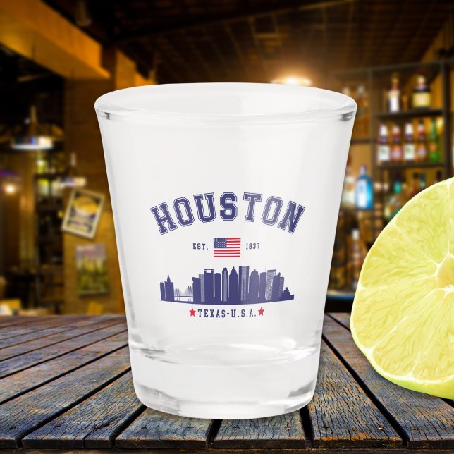 Houston Skyline in Modern Style Shot Glass (Creator Uploaded)