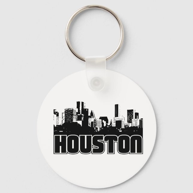 Houston Skyline Key Ring (Front)