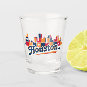 Houston Skyline Patchwork Shot Glass