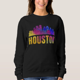 Houston Skyline Texas City H Town TX USA State Ame Sweatshirt