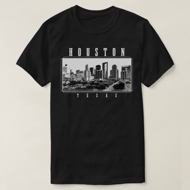 Houston Skyline Texas Pride Vintage Houston  T-Shirt (Design Front)