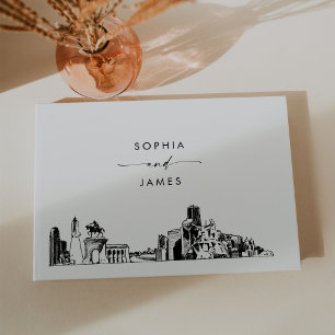 Houston Skyline Wedding Guest Book