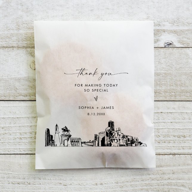 Houston Skyline Wedding Thank You Favour Bags (Creator Uploaded)