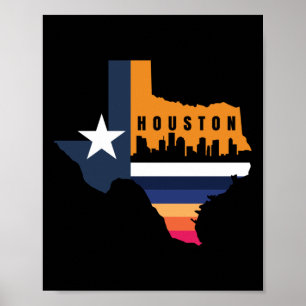 Houston Texas America Gift Usa Sticker Poster