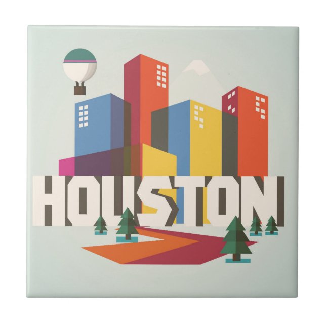 Houston, Texas | Cityscape Design Tile (Front)