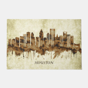Houston Texas Cityscape Doormat
