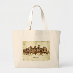 Houston Texas Cityscape Large Tote Bag