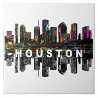 Houston, Texas covered in graffiti Ceramic Tile