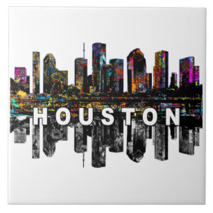 Houston, Texas covered in graffiti Ceramic Tile