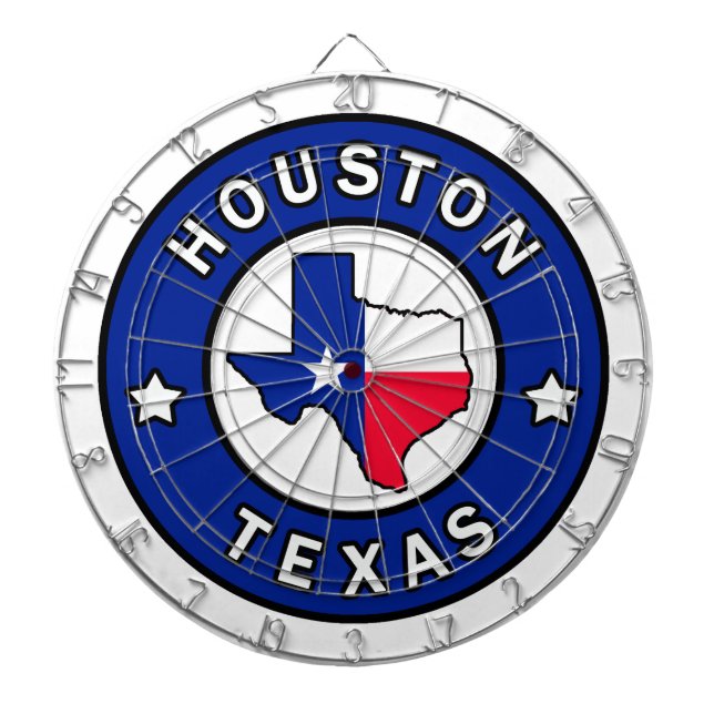 Houston Texas Dartboard (Front)