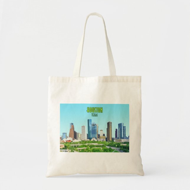 Houston Texas Downtown Vintage Tote Bag (Front)