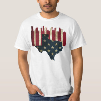 Houston, Texas Flag Skyline T-Shirt