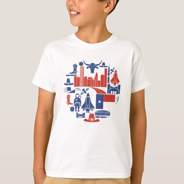 Houston Texas Icons T-Shirt (Front)