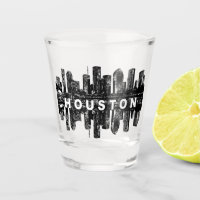 Houston Texas in black ink