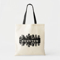 Houston, Texas in black ink Tote Bag