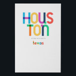 Houston Texas Mid Century, Pop Art, Faux Canvas Print<br><div class="desc">Houston Texas classic retro throwback style from the 60s 70s and 80s. Bright primary colours in the 20th-century abstract art style with simple geometric elements. Vintage pop art. Simple bold,  wear your hometown out loud.</div>