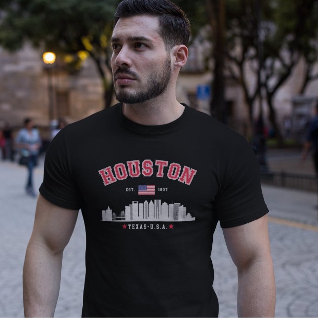 Houston Texas Modern Skyline  T-Shirt (Creator Uploaded)