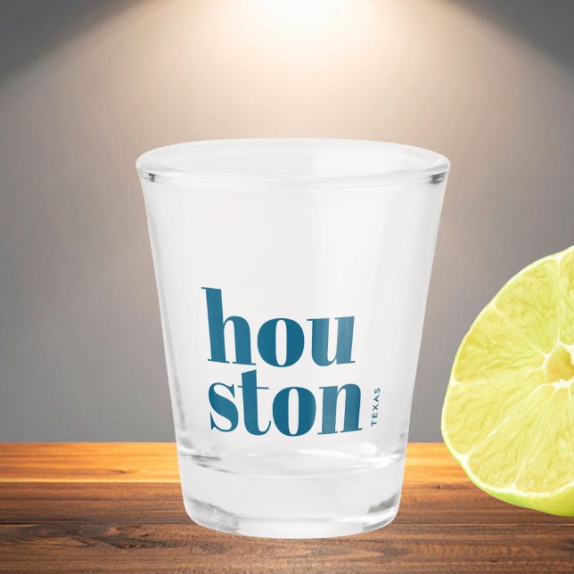 Houston Texas modern typography  Shot Glass (Creator Uploaded)