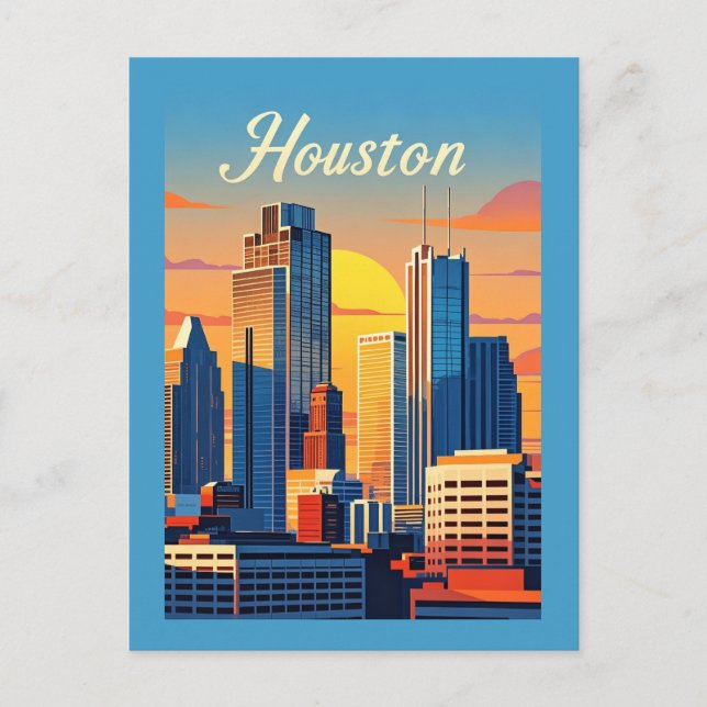 Houston Texas Postcard (Front)