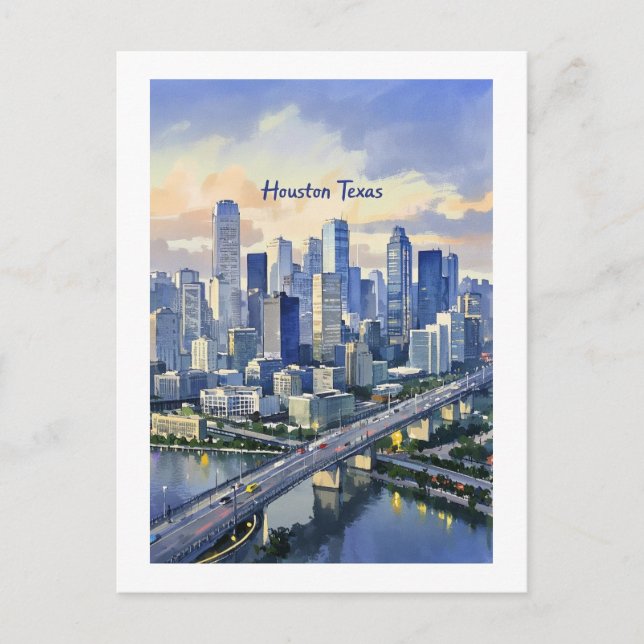 Houston Texas Postcard (Front)