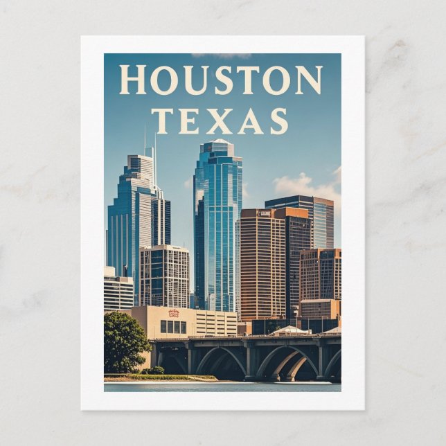 Houston Texas Postcard (Front)