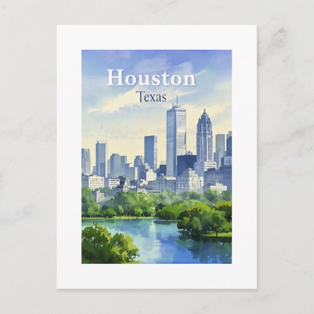 Houston Texas Postcard (Front)
