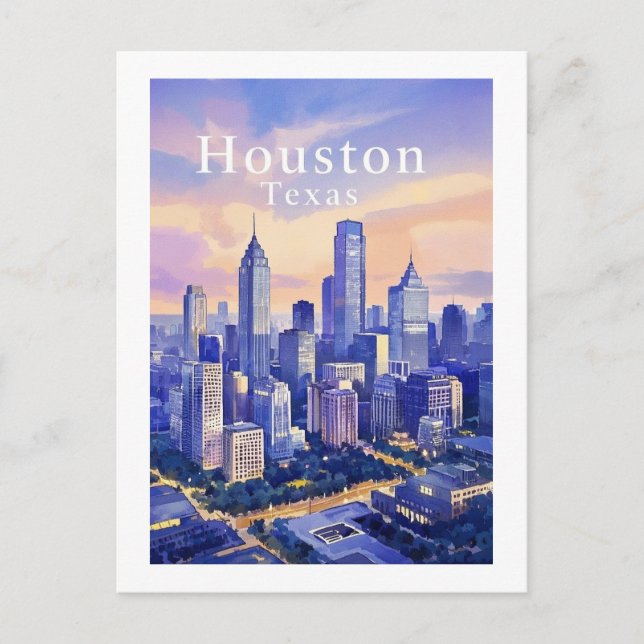 Houston Texas Postcard (Front)