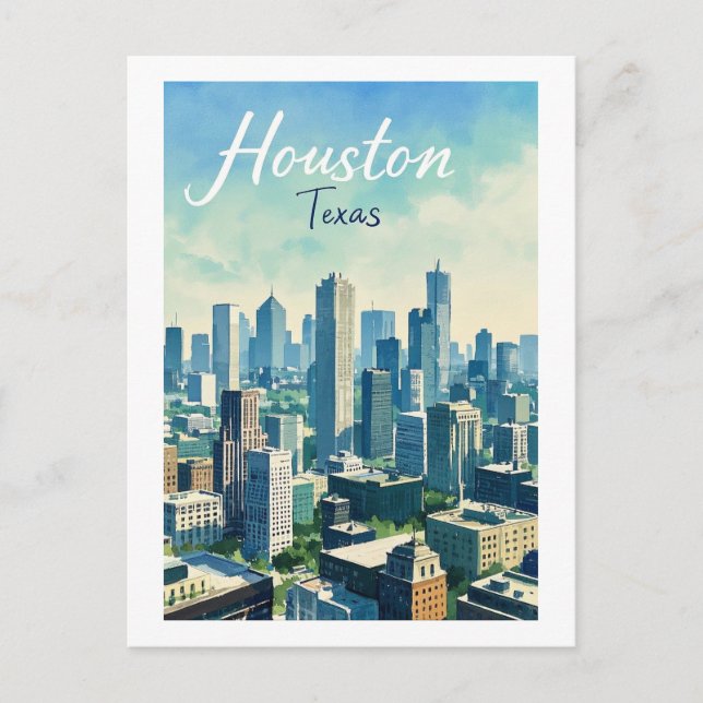 Houston Texas Postcard (Front)