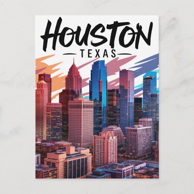 Houston Texas Postcard (Front)