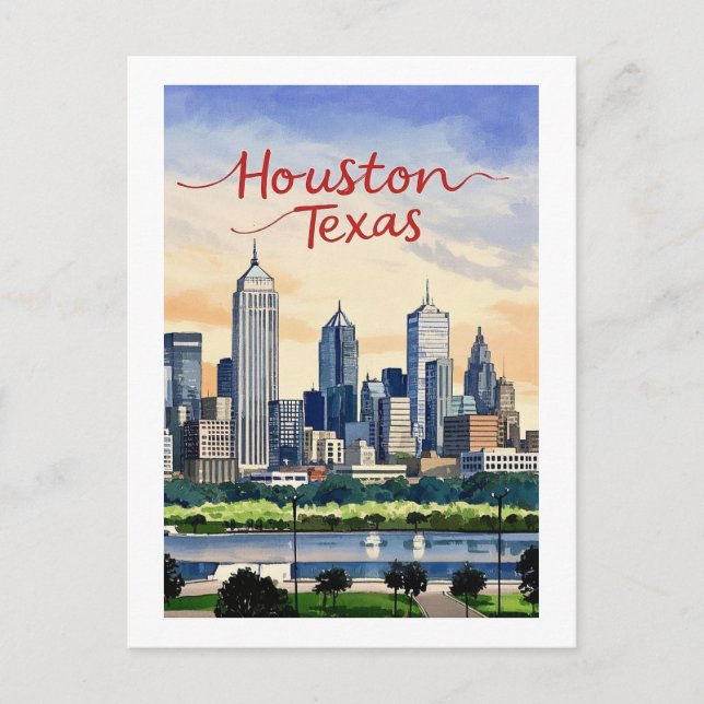 Houston Texas Postcard (Front)
