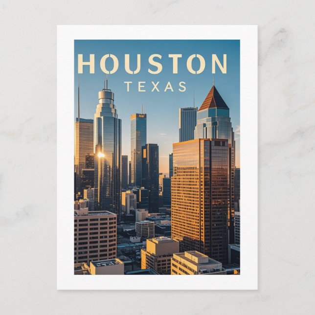 Houston Texas Postcard (Front)