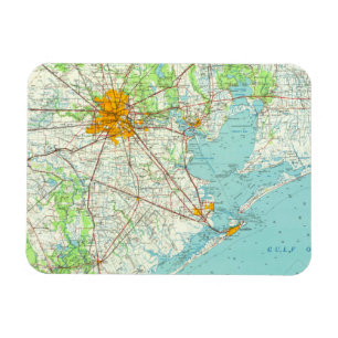 Houston Texas postcard Magnet