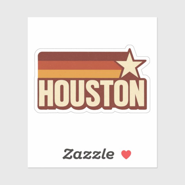 Houston Texas Retro Vintage Star Design (Sheet)