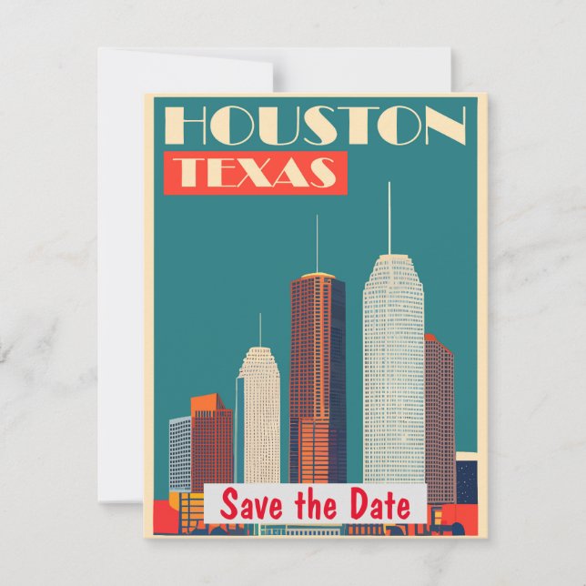 Houston, Texas Save The Date (Front)