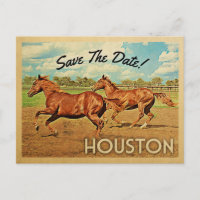 Houston Texas Save The Date Horses