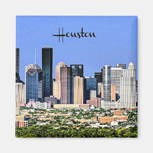Houston, Texas scenic cityscape photo Magnet