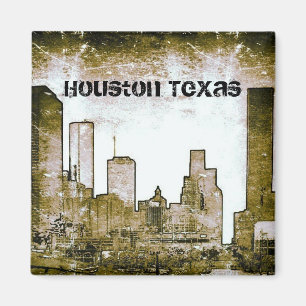 Houston Texas Skyline Art (Magnet) Magnet