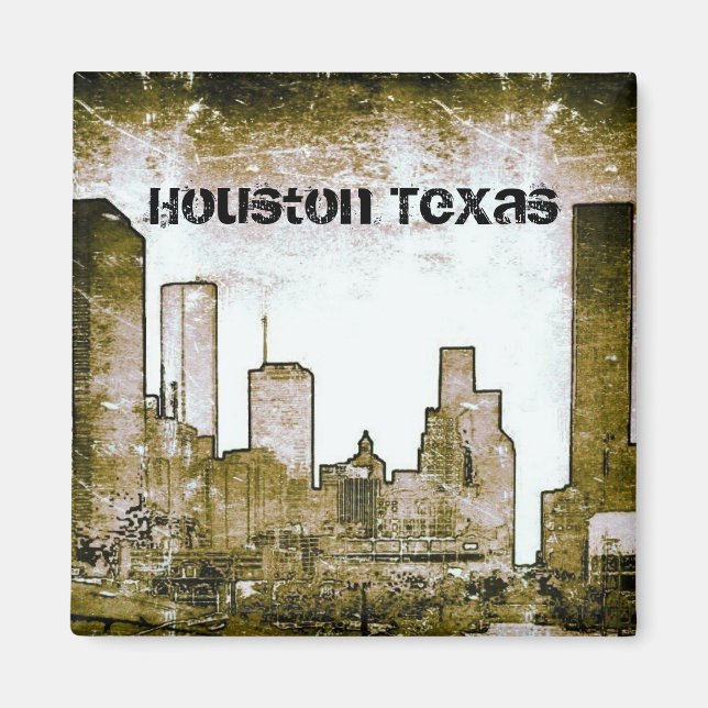 Houston Texas Skyline Art (Magnet) Magnet (Front)