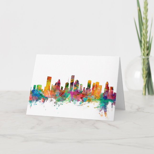 Houston Texas Skyline Card (Front)