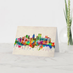 Houston Texas Skyline Holiday Card