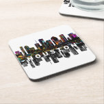 Houston, Texas skyline in graffiti  Coaster<br><div class="desc">This street-style artwork features the city of Houston,  Texas covered in graffiti. Great for cocktail parties and special events.</div>