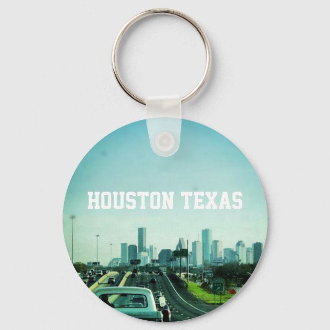 Houston Texas Skyline (Keychain) Key Ring (Front)